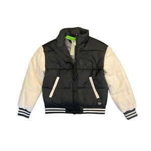 Black and White Puffer Jacket